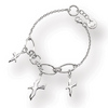 Nina Ricci Sterling Silver 7.5 Doves Bracelet