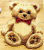 Latch Hook Rug - Brown Teddy Bear