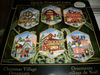 Dim Gold Christmas Village Ornaments