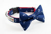 Navy Anchor Dog Bow Tie Collar