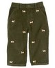 Bear Embroidered Corduroy Pant