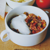 Chili with corn and sweet pepper