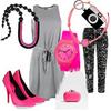 Neon pink accessorises!