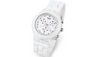 Белые часы с керамическим браслетом