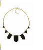 House of Harlow 1960 14KT Gold Necklace with Black Resin