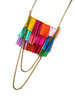 Fringe Leather Necklace Native Rainbow