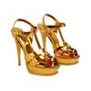 YSL tribute Gold Sandals