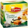 Чай Lipton Vanilla Caramel черный ароматизированный с карамелью и ванилью