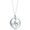 Tiffany Notes Mom disc charm and chain