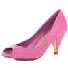 Lavender peep toe court shoe