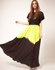 ASOS Maxi Skirt in Colour Block