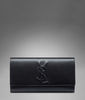 Large YSL Clutch in Black Leather
