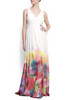 Watercolor flower maxi-dress MNG