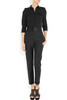 Alexander McQueen satin-trimmed silk-crepe and wool jumpsuit