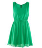 Зеленое шифоновое платье H&M