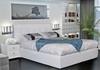 Белая кровать Ascona с хорошим матрасом
