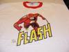 Flash Run White Ringer Logo T-Shirt DC Comics New
