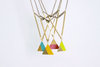 Painted Brass Triangle Necklace