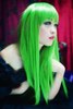зелёный парик