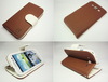 Two tone Standing Leather & Gel diary case # Brown