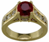 кольцо с рубином