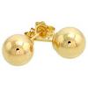 Gold Button Ball Stud Earrings 7mm