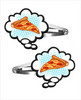 Pondering Pizza Hair Clips