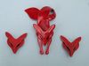 Red fox clip on earrings, from around 1968