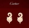 replica cartier Fox Earrings in stainless steel with rose gold plated