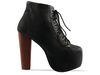 Jeffrey Campbell Black Distressed Leather