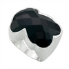 Sterling silver and onyx TOUS Color ring