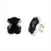 Sterling silver and onyx TOUS Color earrings