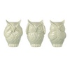 Ceramic set of three 'See no evil' owls