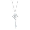 Tiffany Keys  knot key pendant+chain in sterling silver