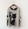 Cat face sweater kawaii