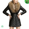 Womens Fur Trimmed Leather Coats CW692305 - M.CWMALLS.COM