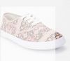 Gold Medallion Print Plimsoll Sneaker