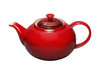 Большой заварочный чайник красного цвета