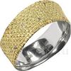 Золотое кольцо  из белого и желтого золота с бриллиантами  Фактура
