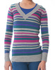 Multicolour striped sweater with deep neckline Terranova