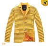 Mens Yellow Leather Blazer Jacket CW866829 - cwmalls.com