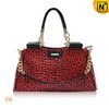 Polka Dots Red Leather Satchel Bags CW231031 - cwmalls.com