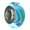 Chamilia - sterling silver Blue Green Swirl Murano bead