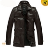 Mens Leather Hunting Jacket CW833903 - cwmalls.com