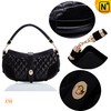 Women Black Quilted Leather Hobo Bag CW278330 - cwmalls.com