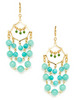 David Aubrey  Dyed Blue Jade Chandelier Earrings