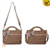 Women Beige Leather Handbag CW278322 - cwmalls.com