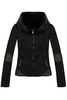 Hooded Zipped Black Coat