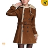 Double Breasted Women Leather Fur Coat CW695161 - cwmalls.com