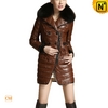 Women Leather Down Coat CW681153 - cwmalls.com